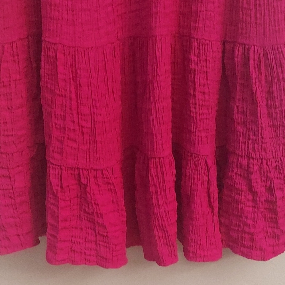 KNOX ROSE Magenta Tiered Sleeveless Baby Doll Dress - Picture 6 of 12